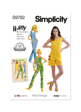 Simplicity S9792 | Misses' Jumpsuit in Two Lengths | Front of Envelope