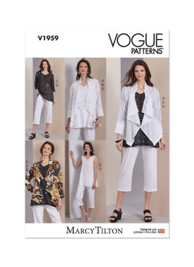 Vogue Patterns V1959 | Misses' Jacket, Tunics and Pants by Marcy Tilton | Front of Envelope