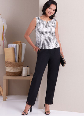 Butterick B6944 (PDF) | Misses' Pants in Four Lengths by Palmer/Pletsch