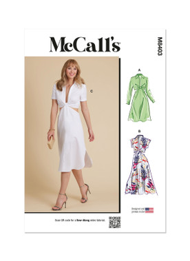 Cartamodello MCCALLS M8406U5 – Abito Donna Vita Impero Con Maniche E Orlo Variabili, Taglie 48-54 - 5