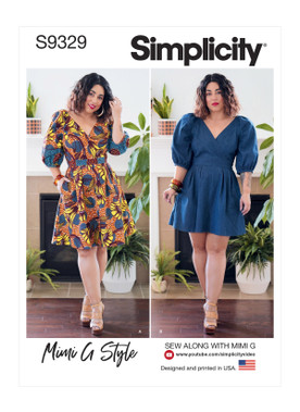 Simplicity S9329 (PDF) | Misses' Dress in Two Lengths | Front of Envelope