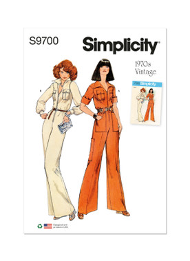 Simplicity S9700 | Misses' Vintage Jumpsuit | Front of Envelope
