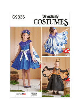 Simplicity S9836 | Children's and Girls' Costumes by Andrea Schewe Designs | Front of Envelope
