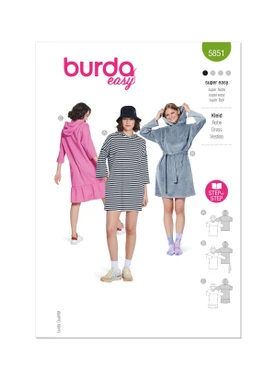 Burda Style BUR5851 | Burda Style Pattern 5851 Misses' Dress | Front of Envelope