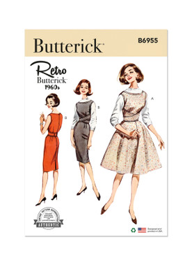 Butterick B6955 | Misses' Shallow Necked Jumper | Front of Envelope