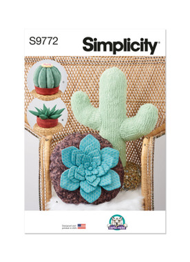 S9772 | Decorative Succulent and Cactus Plush Pillows by Carla Reiss Design | Front of Envelope