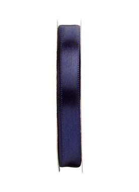 Offray Single Face Satin Ribbon Navy, 3/8" x 21ft