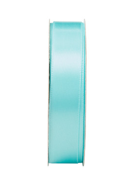 Offray Single Face Satin Ribbon Aqua, 5/8" x 21ft