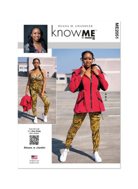 Know Me ME2051 | Misses' Jacket, Bra Top, and Leggings by Duana M. Chandler | Front of Envelope