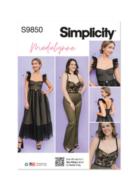 Simplicity S9850 | Misses' and Women's Dress and Jumpsuit by Madalynne Intimates | Front of Envelope