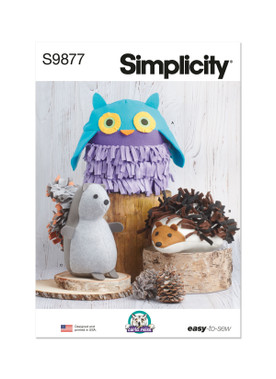 Simplicity S9877 | Plush Animals by Carla Reiss Design | Front of Envelope