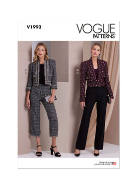 Vogue Patterns V1993 | Misses' Jacket and Pants | Front of Envelope