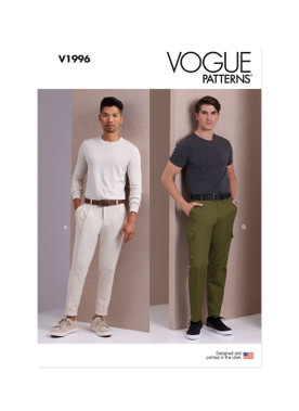 Vogue Patterns V1996 | Men's Pants | Front of Envelope
