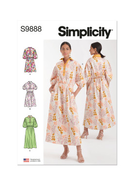 Simplicity S9888 | Misses' Dresses | Front of Envelope