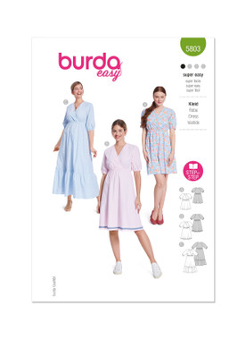 Burda Style BUR5803 | Burda Style Pattern 5803 Dress | Front of Envelope