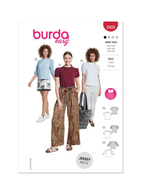 Burda Style BUR5809 | Burda Style Pattern 5809 Misses' Shirt | Front of Envelope