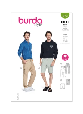 Burda Style BUR5814 | Burda Style Pattern 5814 Men's Pants | Front of Envelope