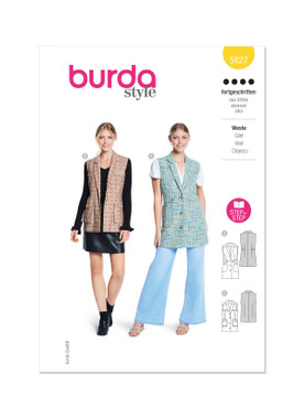 Burda Style BUR5827 | Burda Style Pattern 5827 Misses' Vest | Front of Envelope