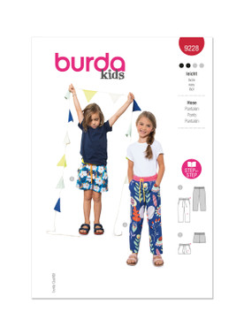 Burda Style BUR9228 | Burda Style Pattern 9228 Children's Pants | Front of Envelope