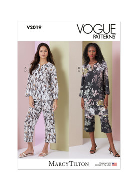 Vogue Patterns V2019 | Misses' Lounge Sets by Marcy Tilton | Front of Envelope