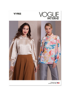 Vogue Patterns V1985 | Misses' Tops | Front of Envelope
