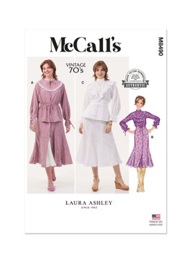 McCall's M8490 | Misses' Tops, Skirt and Petticoat by Laura Ashley | Front of Envelope