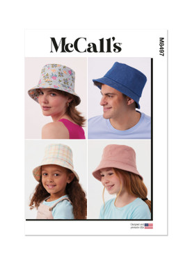 McCall's M8497 | Children's, Teens' and Adults' Bucket Hat | Front of Envelope