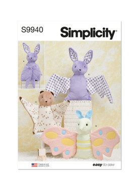 Simplicity S9940 | Plush Bat, Moth and Flying Squirrel | Front of Envelope