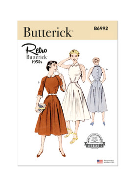 Butterick B6992 | Butterick Sewing Pattern Misses' Dress with Sleeve Variations | Front of Envelope