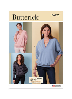 Butterick B6996 | Butterick Sewing Pattern Misses' Knit Tops by Palmer/Pletsch | Front of Envelope