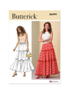 Butterick B6999 | Butterick Sewing Pattern Misses' Skirts | Front of Envelope