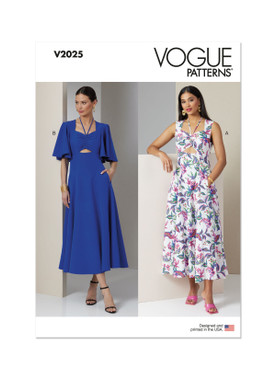 Vogue Patterns V2025 | Vogue Patterns Misses' Dress with Sleeve Variations | Front of Envelope