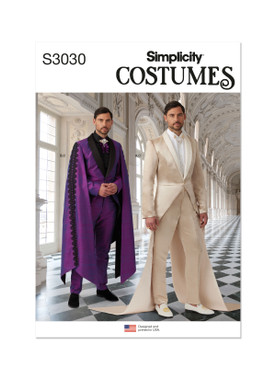 Simplicity S3030 | Simplicity Sewing Pattern Men's Costume Suits | Front of Envelope