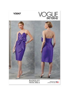 Vogue Patterns V2047 | Vogue Patterns Misses' Evening Dress by Badgley Mischka | Front of Envelope