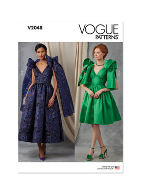 Vogue Patterns V2048 | Vogue Patterns Misses' Evening Dress in Two Lengths | Front of Envelope