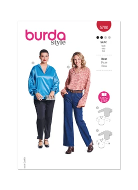 Burda Style BUR5780 | Burda Style Sewing Pattern 5780 Misses' Blouse | Front of Envelope