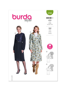 Burda Style BUR5784 | Burda Style Sewing Pattern 5784 Misses' Dress | Front of Envelope