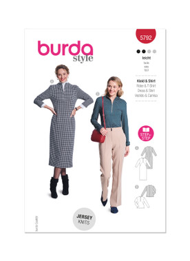 Burda Style BUR5792 | Burda Style Sewing Pattern 5792 Misses' Dress and Top | Front of Envelope