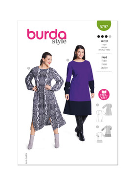 Burda Style BUR5797 | Burda Style Sewing Pattern 5797 Misses' Dress | Front of Envelope