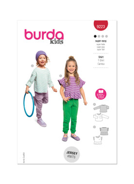 Burda Style BUR9223 | Burda Style Sewing Pattern 9223 Children's Top | Front of Envelope