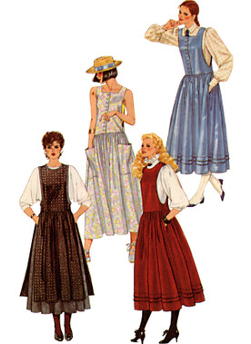 Simplicity S3048 | Simplicity Sewing Pattern 1960s Misses' Jumpers in Two Lengths