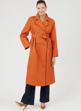 New Look N6788 | New Look Sewing Pattern Misses' Trench Coat in Two Lengths and Belt