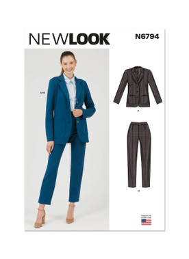 New Look N6794 | New Look Sewing Pattern Misses' Jacket and Pants | Front of Envelope