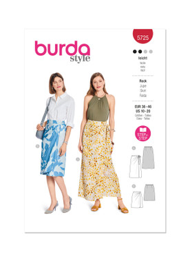 Burda Style Sewing Patterns BUR5725 | Burda Style Sewing Pattern 5725 Misses' Skirt | Front of Envelope