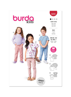 Burda Style Sewing Patterns BUR9205 | Burda Style Sewing Pattern 9205 Toddlers' T-Shirt | Front of Envelope
