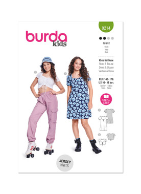 Burda Style Sewing Patterns BUR9214 | Burda Style Sewing Pattern 9214 Children's Dress & Shirt | Front of Envelope