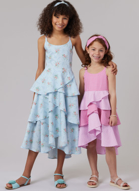 McCall's M8592 | McCall's Sewing Pattern Children's and Girls' Dresses and Headband
