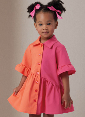 Butterick B7049 | Butterick Sewing Pattern Toddlers' Dress with Sleeve Variations
