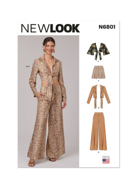 New Look N6801 | New Look Sewing Pattern Misses' Tops, Shorts and Pants | Front of Envelope
