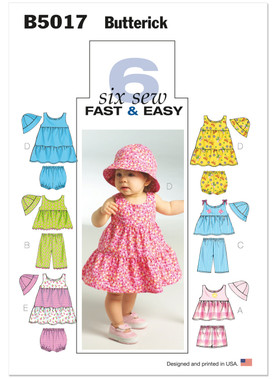 Butterick B5017 | Butterick Sewing Pattern Baby Sportswear | Front of Envelope